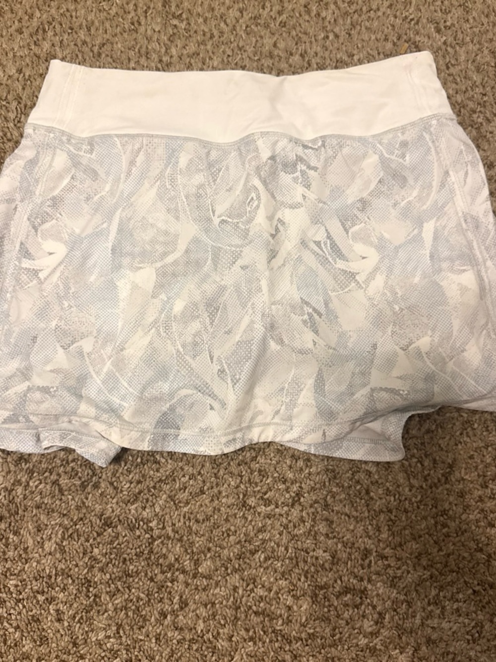 lululemon athletica White Athletic Skort with Subtle Texture